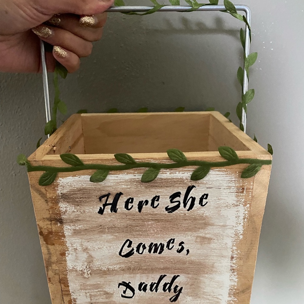 Handmade flower girl basket